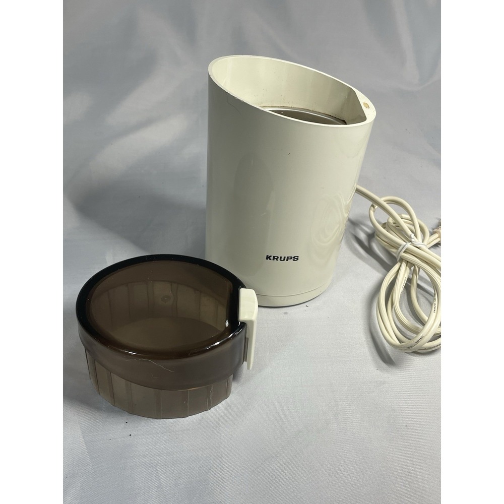 Krups 203 One Touch Coffee Bean Spice Mill Grinder Cream Tested - Picture 10 of 10